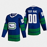 Vancouver Canucks Customized Adidas 2020-21 Blue Player Alternate Stitched Jersey,baseball caps,new era cap wholesale,wholesale hats